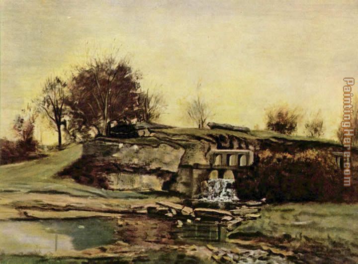 The quarry of Optevoz painting - Gustave Courbet The quarry of Optevoz art painting